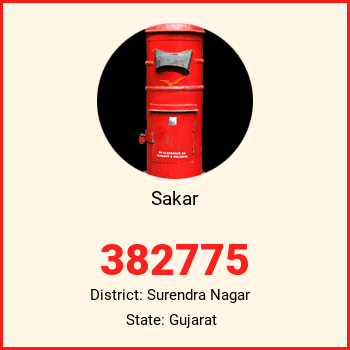Sakar pin code, district Surendra Nagar in Gujarat