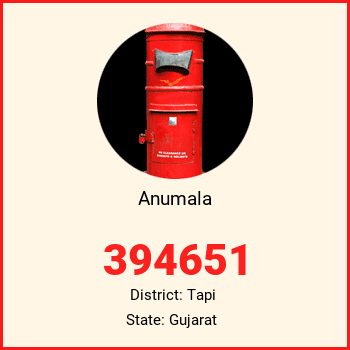Anumala pin code, district Tapi in Gujarat