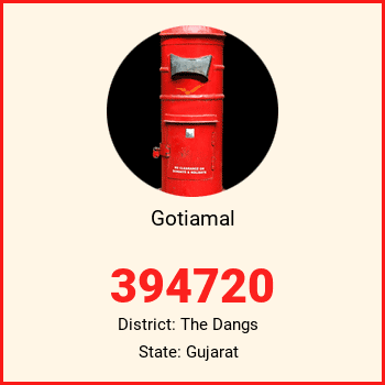Gotiamal pin code, district The Dangs in Gujarat