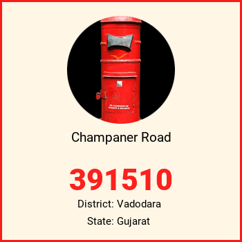 Champaner Road pin code, district Vadodara in Gujarat