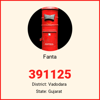 Fanta pin code, district Vadodara in Gujarat