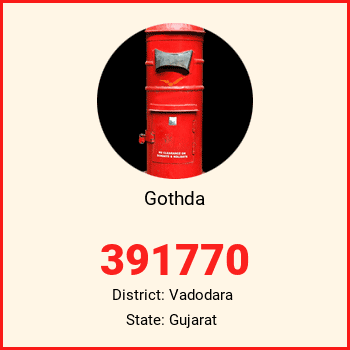 Gothda pin code, district Vadodara in Gujarat
