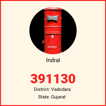 Indral pin code, district Vadodara in Gujarat