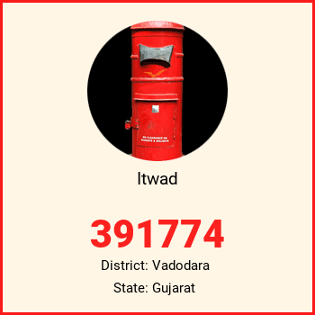 Itwad pin code, district Vadodara in Gujarat