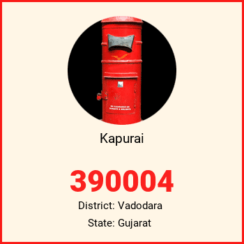 Kapurai pin code, district Vadodara in Gujarat