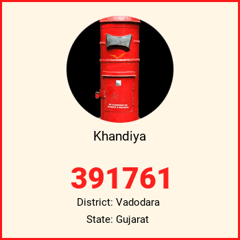 Khandiya pin code, district Vadodara in Gujarat