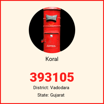 Koral pin code, district Vadodara in Gujarat