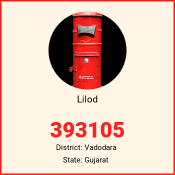 Lilod pin code, district Vadodara in Gujarat