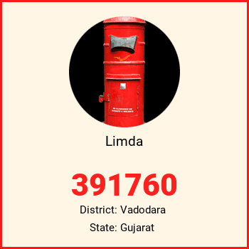Limda pin code, district Vadodara in Gujarat