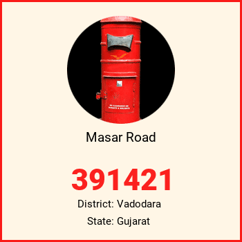 Masar Road pin code, district Vadodara in Gujarat