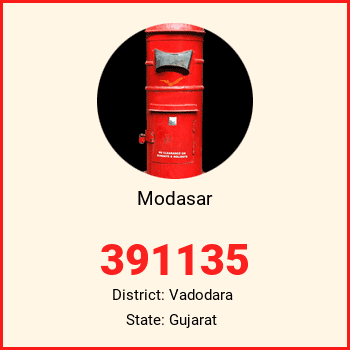 Modasar pin code, district Vadodara in Gujarat