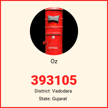 Oz pin code, district Vadodara in Gujarat