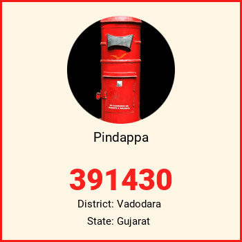 Pindappa pin code, district Vadodara in Gujarat