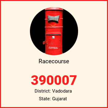 Racecourse pin code, district Vadodara in Gujarat