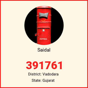 Saidal pin code, district Vadodara in Gujarat