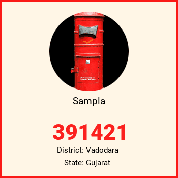 Sampla pin code, district Vadodara in Gujarat