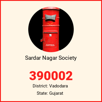 Sardar Nagar Society pin code, district Vadodara in Gujarat