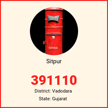 Sitpur pin code, district Vadodara in Gujarat