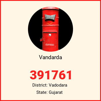 Vandarda pin code, district Vadodara in Gujarat