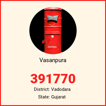 Vasanpura pin code, district Vadodara in Gujarat