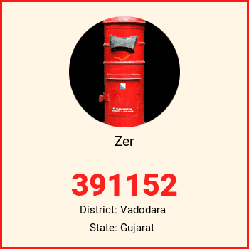 Zer pin code, district Vadodara in Gujarat