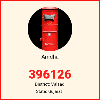 Amdha pin code, district Valsad in Gujarat