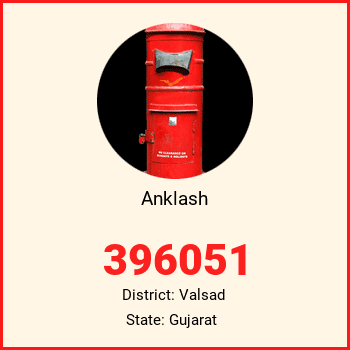 Anklash pin code, district Valsad in Gujarat