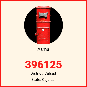 Asma pin code, district Valsad in Gujarat