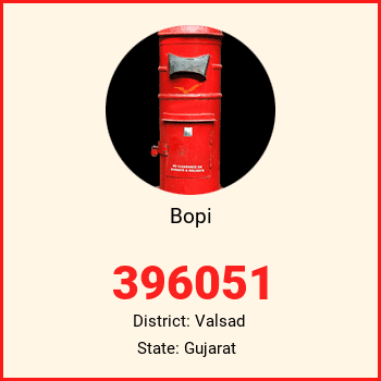 Bopi pin code, district Valsad in Gujarat