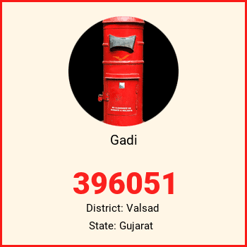 Gadi pin code, district Valsad in Gujarat