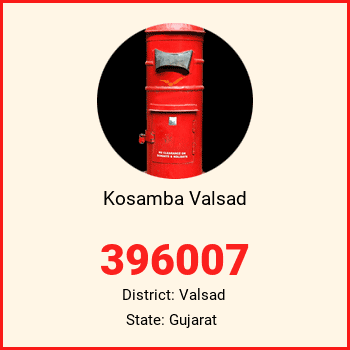 Kosamba Valsad pin code, district Valsad in Gujarat