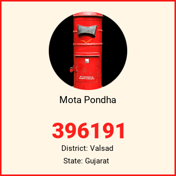 Mota Pondha pin code, district Valsad in Gujarat