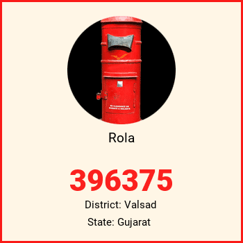 Rola pin code, district Valsad in Gujarat