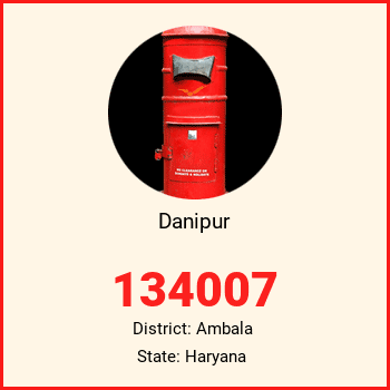 Danipur pin code, district Ambala in Haryana