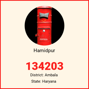 Hamidpur pin code, district Ambala in Haryana
