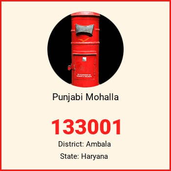 Punjabi Mohalla pin code, district Ambala in Haryana