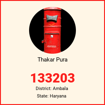 Thakar Pura pin code, district Ambala in Haryana
