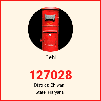 Behl pin code, district Bhiwani in Haryana