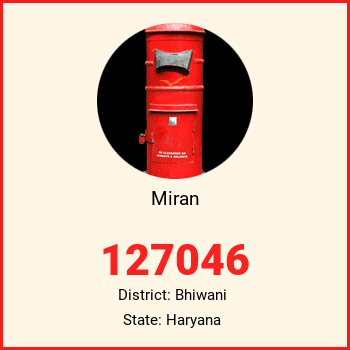 Miran pin code, district Bhiwani in Haryana