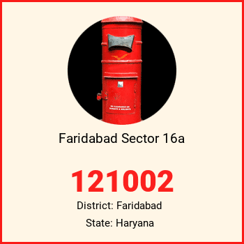 Faridabad Sector 16a pin code, district Faridabad in Haryana