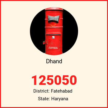 Dhand pin code, district Fatehabad in Haryana