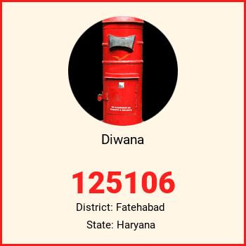 Diwana pin code, district Fatehabad in Haryana