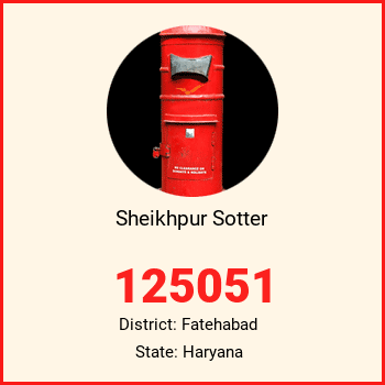 Sheikhpur Sotter pin code, district Fatehabad in Haryana