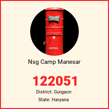 Nsg Camp Manesar pin code, district Gurgaon in Haryana