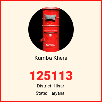 Kumba Khera pin code, district Hisar in Haryana
