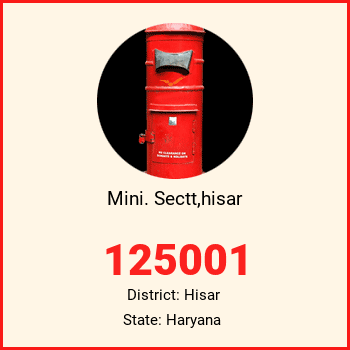Mini. Sectt,hisar pin code, district Hisar in Haryana