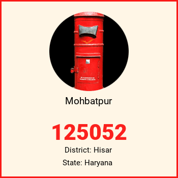 Mohbatpur pin code, district Hisar in Haryana