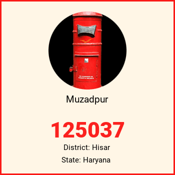 Muzadpur pin code, district Hisar in Haryana
