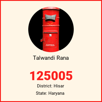 Talwandi Rana pin code, district Hisar in Haryana