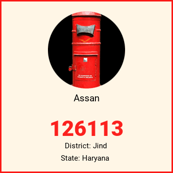 Assan pin code, district Jind in Haryana